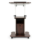Adjustable Mobile Standing Desk Cart with Tilt Desktop by DirectDeals
