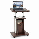 Adjustable Mobile Standing Desk Cart with Tilt Desktop by LJGDeals