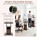 Adjustable Mobile Standing Desk Cart with Tilt Desktop by LJGDeals