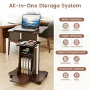 Adjustable Mobile Standing Desk Cart with Tilt Desktop by LJGDeals