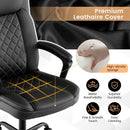 High Back Ergonomic Executive Chair with Thick Headrest Cushion-Black by LJGDeals