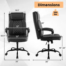 High Back Ergonomic Executive Chair with Thick Headrest Cushion-Black by LJGDeals