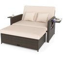 Premium Adjustable Outdoor Patio Daybed Set with Cushions and Storage Ottoman by DirectDeals