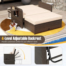 Premium Adjustable Outdoor Patio Daybed Set with Cushions and Storage Ottoman by DirectDeals
