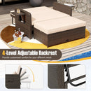 Premium Adjustable Outdoor Patio Daybed Set with Cushions and Storage Ottoman by LJGDeals