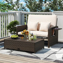Premium Adjustable Outdoor Patio Daybed Set with Cushions and Storage Ottoman by DirectDeals
