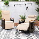 Adjustable Outdoor Recliner Chair with 150° Backrest and Footrest by LJGDeals