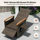 Adjustable Outdoor Recliner Chair with 150° Backrest and Footrest by DirectDeals