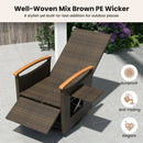 Adjustable Outdoor Recliner Chair with 150° Backrest and Footrest by LJGDeals