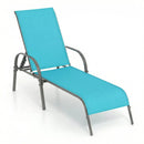Adjustable Patio Chaise Folding Lounge Chair with Backrest by LJGDeals