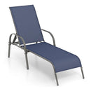 Adjustable Patio Chaise Folding Lounge Chair with Backrest by LJGDeals