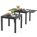 31.5 inches-63 inches Adjustable Patio Expandable Dining Table for 4-6 Person-Gray by LJGDeals