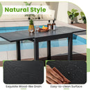 31.5 inches-63 inches Adjustable Patio Expandable Dining Table for 4-6 Person-Gray by LJGDeals