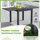 31.5 inches-63 inches Adjustable Patio Expandable Dining Table for 4-6 Person-Gray by LJGDeals