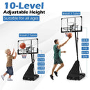 4.9-10 Feet Height Adjustable Portable Basketball Hoop Basketball Goal System by LJGDeals