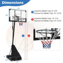 4.9-10 Feet Height Adjustable Portable Basketball Hoop Basketball Goal System by LJGDeals