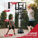 Adjustable Portable Basketball Hoop Stand with Shatterproof Backboard Wheels by LJGDeals