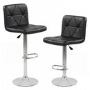 Adjustable Swivel Barstools Set of 2 with Back and Footrest by DirectDeals