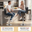 Adjustable Swivel Barstools Set of 2 with Back and Footrest by LJGDeals