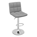 Adjustable Swivel Bar Stool with PU Leather-Black by DirectDeals