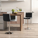 Adjustable Swivel Bar Stool with PU Leather-Brown by LJGDeals