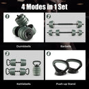 4 in 1 Adjustable Weight Dumbbell Set-Black by LJGDeals