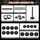 4 in 1 Adjustable Weight Dumbbell Set-Black by LJGDeals