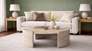 Alice Round Marble Coffee Table with C-Leg