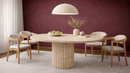 Catalyn Travertine Marble Dining Table - Custom Natural Stone Dining Table
