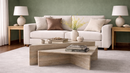 Stella Tiered Triangle Travertine Coffee Table - Natural Stone Living Room Furniture