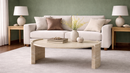 Rosa Travertine Coffee Table - Custom Natural Stone Living Room Furniture