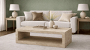 Fernando Travertine Flat Top Coffee Table - Natural Stone Living Room Furniture