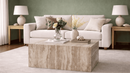 Grace Marble Cube Coffee Table made of natural travertine and marble stone