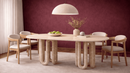 Yilan Travertine Marble Dining Table - Luxury Custom Natural Stone Furniture