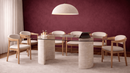 Auroracam travertine marble office desk with half-moon legs luxury stone study table