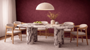 Mendortagu Violet Marble Dining Table - Luxury Natural Stone Furniture