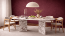 Menvayk Violet Marble Dining Table - Luxury Natural Stone Furniture
