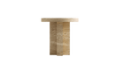 Giza-Traverten Yuvarlak Tabla Ve Ayak Yan Sehpa