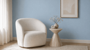 Babita Tapered Travertine Side Table in Natural Stone