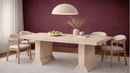 Ofsy Travertine Marble Dining Table, Study Desk, and Modern Office Table