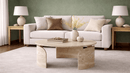 Lila Travertine Coffee Table - Natural Stone Living Room Furniture