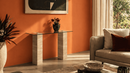 Adelina Travertine Console Table - Natural Stone Entryway Furniture