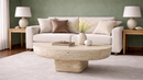 Alvin Travertine Coffee Table - Natural Stone Living Room Furniture