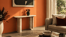 Adeli Travertine Console Table - Natural Stone Luxury Furniture