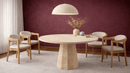 Issue - Natural Travertine Marble Dining Table