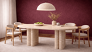 Serra Travertine Marble Dining Table - Custom Natural Stone Dining Table