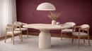 Yamaku Travertine Marble Dining Table - Custom Natural Stone Furniture