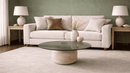 Valentina Travertine Sphere Coffee Table - Natural Stone Round Coffee Table