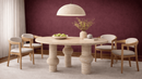 Feelse Travertine Marble Dining Table - Custom Natural Stone Furniture