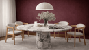 Dewralomen Violet Marble Dining Table - Luxury Natural Stone Furniture